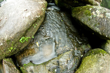 Waterfall in stone. Photographed at the National Park in Phu Hin rongkla, Thailand