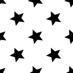 Stars pattern. Seamless vector illustration. Scandinavian style