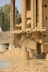 Water well drilling/The beginning of a perforation for underground water exploration