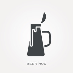 Line icon beer mug