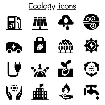 Ecology, Green Energy icon set