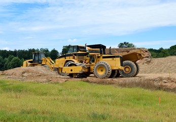 Obraz premium Heavy construction Equipment at site Georgia, USA.