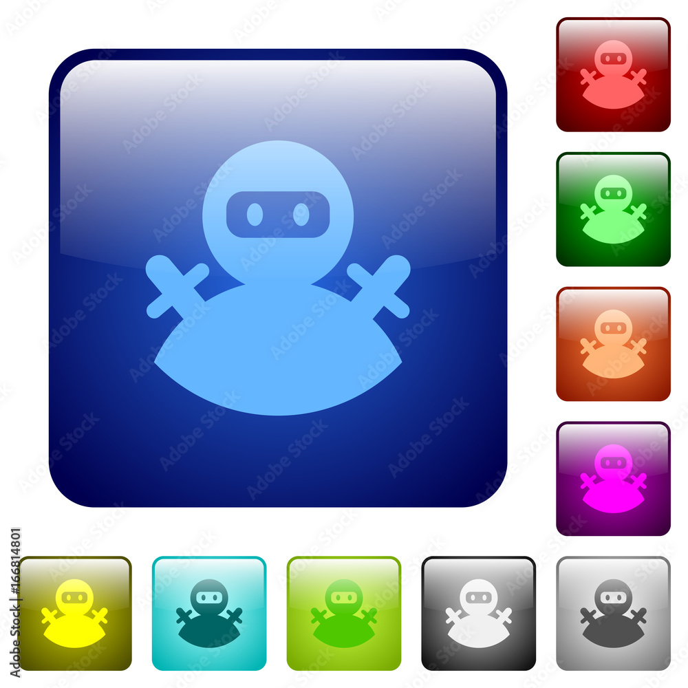 Sticker ninja avatar color square buttons