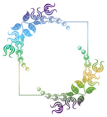 Naklejka premium Beautiful gradient frame. Color silhouette frame for advertisements, wedding and other invitations or greeting cards. Raster clip art.