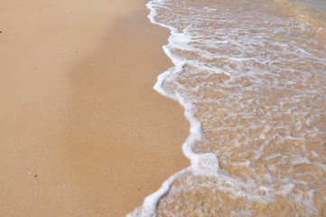 Sany beach with sea water texture natural photo background