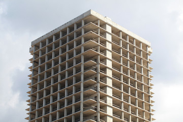 Construction of a high-rise concrete building