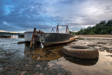 Boats at sunset