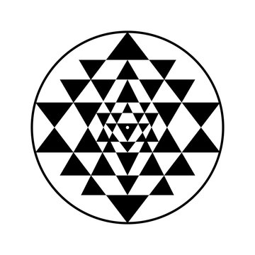 Sri Yantra vector symbol
