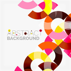 Obraz premium Colorful rings on grey background, modern geometric pattern design