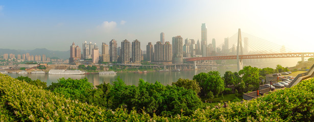 Panoramaskyline von Chongqing, China