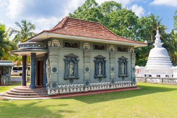 Small buddhism temple in the village Talalla at the Tangalle Road, situated in the southern Province of Sri Lanka