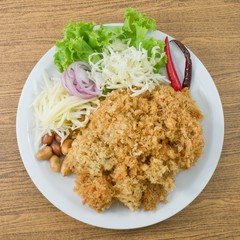 Crispy Catfish Salad with Green Mango and Vegetable
