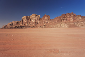 Red desert in Jordan 