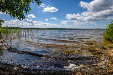 reflection of clouds in the lake