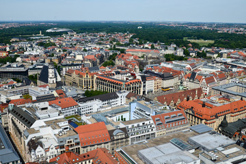 Fototapeta premium Blick über Leipzig