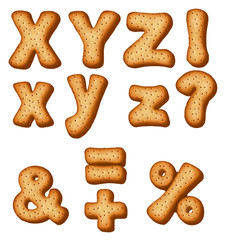 Tasty Christmas english gingerbread letters. Font for the New Year's design