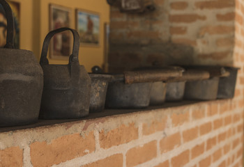 Vintage - Old iron and wood pans - Brazilian Culture Concept Image