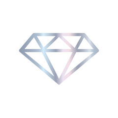 Diamond icon silver on a white background.