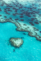 Heart island sur la grande barriere de corail, Australie