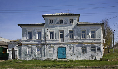 Mansion of merchant Shishkin on Embankment street in Kasimov. Ryazan oblast. Russia