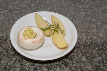 Pilz mit Kartoffel und Kräuter 