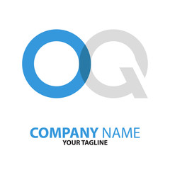 Q and O initial logo concept