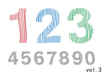 Arabic numerals set 1-10