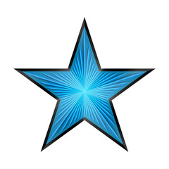 shiny blue star with rays