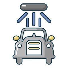 Car wash icon, cartoon style