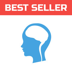 medical examination of head icon. Single high quality outline symbol for web design or mobile app. Thin line sign for design logo. Blue pictogram on white background. Vector illustration