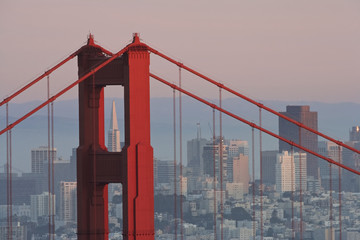 Golden Gate Bridge at Sunset, San Francisco, California