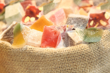 Delicious colorful Turkish delight