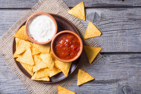 Snack for party chips nachos
