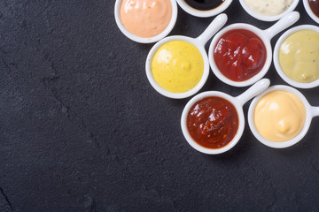 Obraz na płótnie Canvas Set of sauces