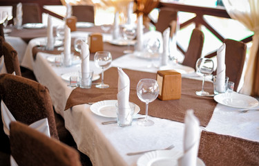 Decoration of the festive table. Elements of decor

