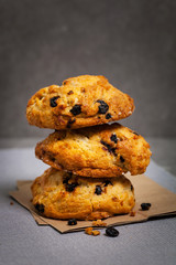 Blueberry Scones Pastry. Selective focus.
