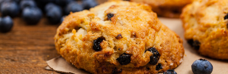 Blueberry Scones Pastry. Selective focus.