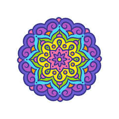 Colorful mandala ornament