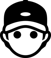 Man Wearing Baseball Cap Icon