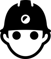 Man Wearing Hard Hat Icon