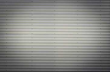Obraz premium Corrugated metal sheet. Silver gray background pattern with nice vignetting.