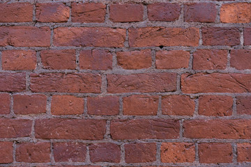 red brick wall texture grunge background, may use to interior design