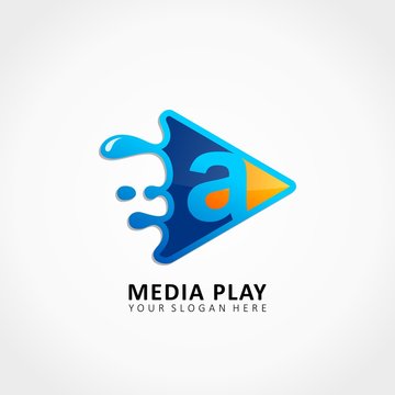 Media Play Application Splash with letter A