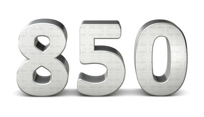 850 zahl silber 3d number silver struktur