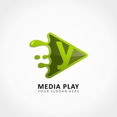 Media Play Application Splash with letter Y