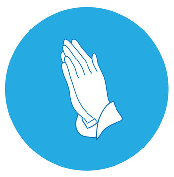 Vector praying hands