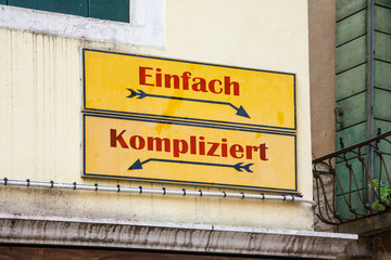 Fototapeta premium Schild 227 - Einfach