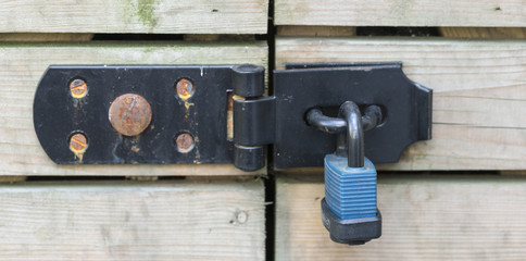 locks and bolts on door / shed