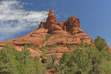 Red Rock Pinnacle in the Desert
