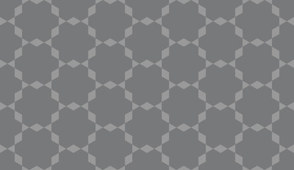 Seamless gray hexagonal isometric ornate pattern vector